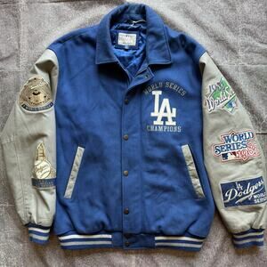 Men's Vintage Los Angeles Dodgers Wool Leather Varsity World Series Jacket Sz XL